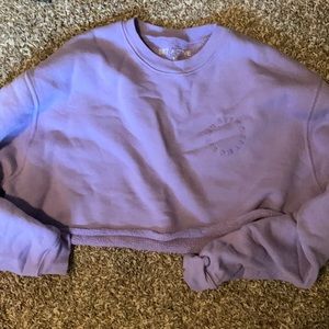 Set Active X Madelyn Cline Cropped Sweatshirt Size Medium in Nostalgia (purple)